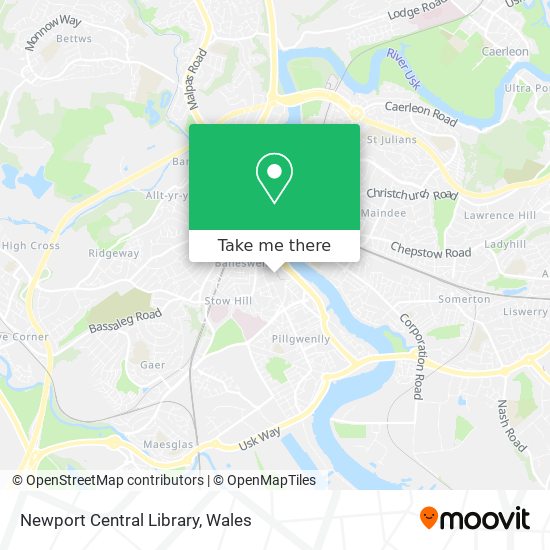 Newport Central Library map