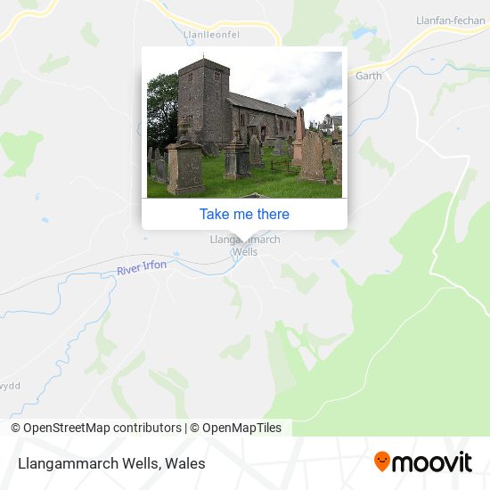 Llangammarch Wells map