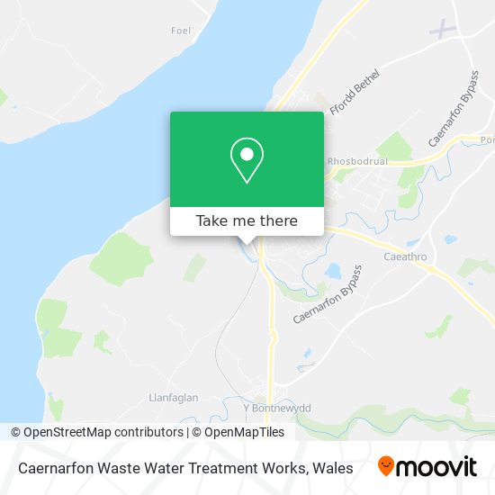 Caernarfon Waste Water Treatment Works map
