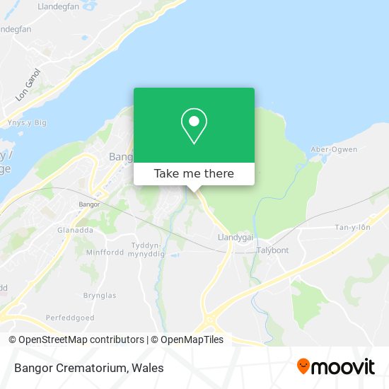 Bangor Crematorium map