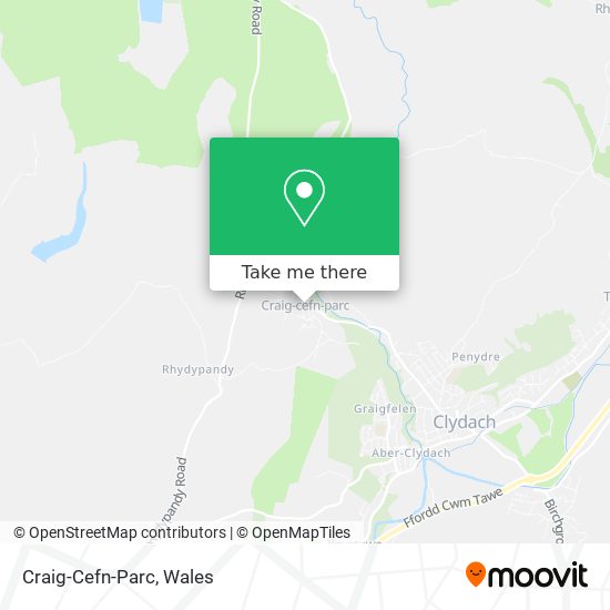 Craig-Cefn-Parc map