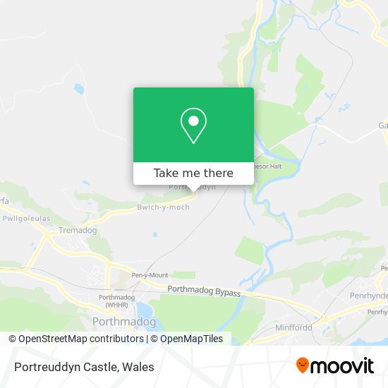 Portreuddyn Castle map