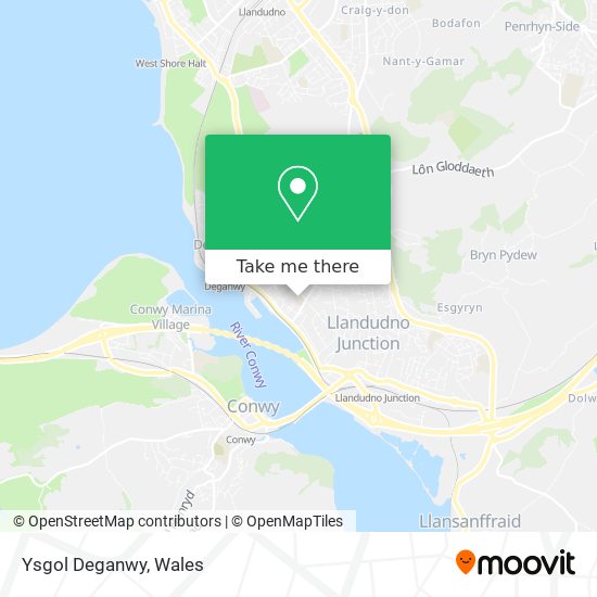 Ysgol Deganwy map