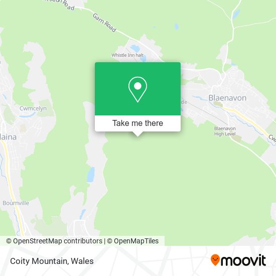 Coity Mountain map