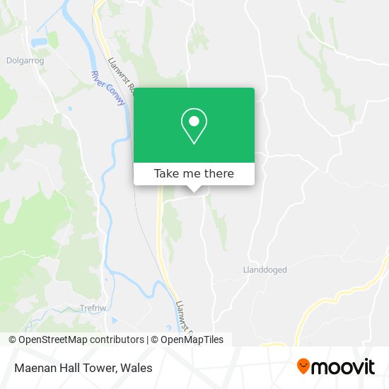 Maenan Hall Tower map