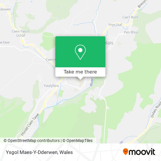Ysgol Maes-Y-Dderwen map
