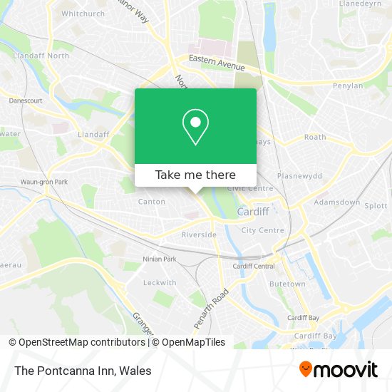 The Pontcanna Inn map