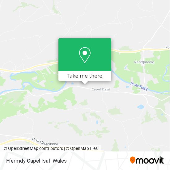 Ffermdy Capel Isaf map