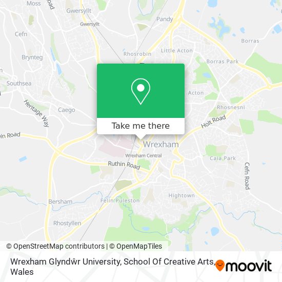 Wrexham Glyndŵr University, School Of Creative Arts map
