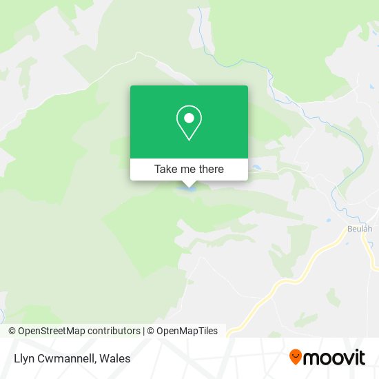 Llyn Cwmannell map