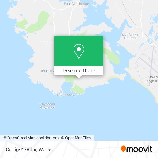 Cerrig-Yr-Adar map