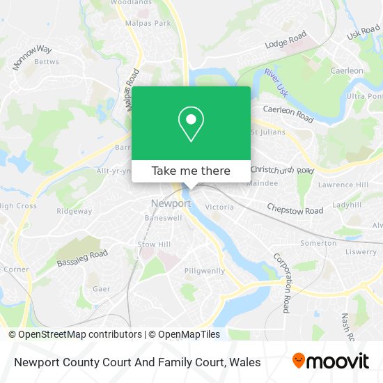 Newport County Court And Family Court map