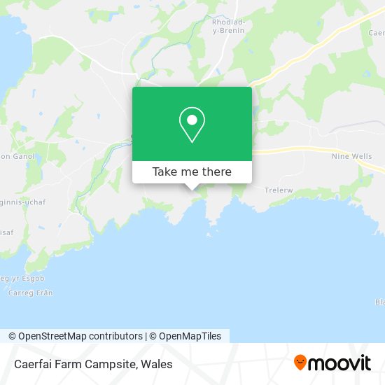 Caerfai Farm Campsite map