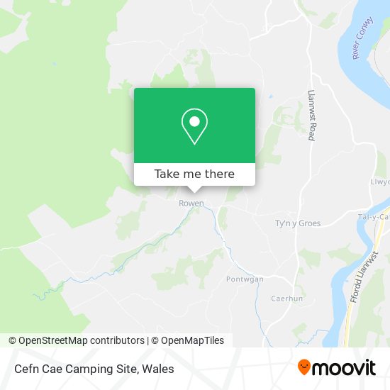 Cefn Cae Camping Site map
