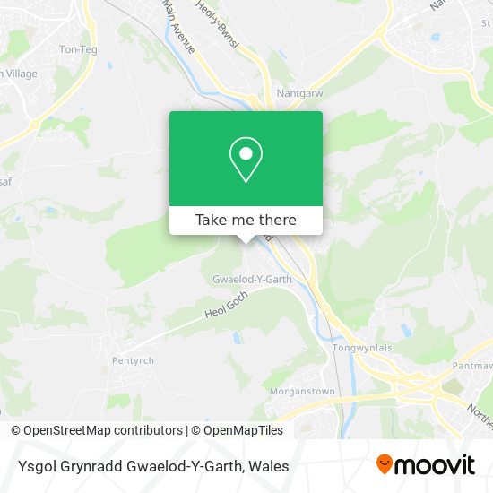Ysgol Grynradd Gwaelod-Y-Garth map