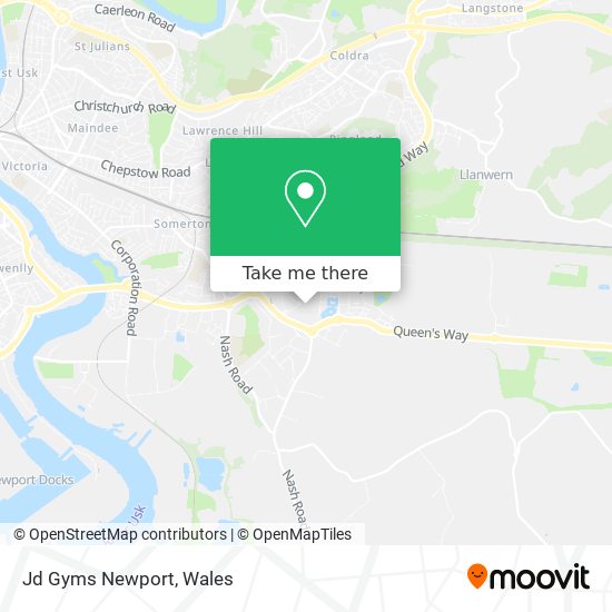 Jd Gyms Newport map