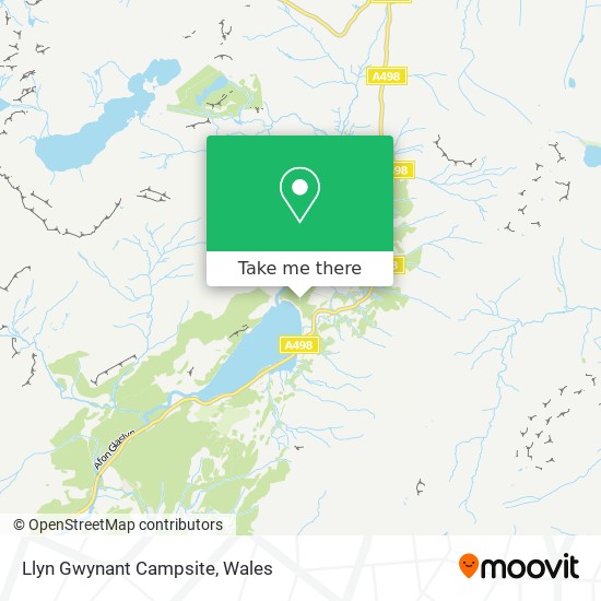 Llyn Gwynant Campsite map