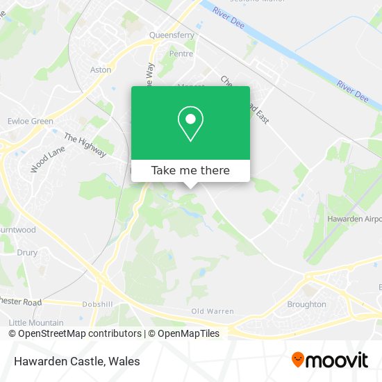 Hawarden Castle map