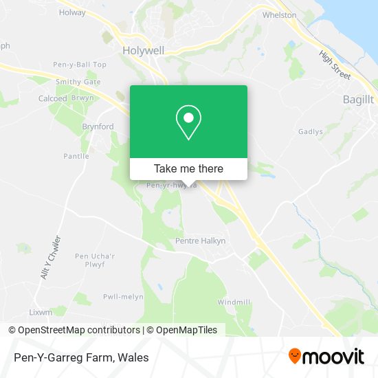 Pen-Y-Garreg Farm map