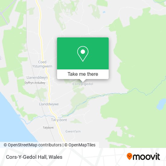 Cors-Y-Gedol Hall map