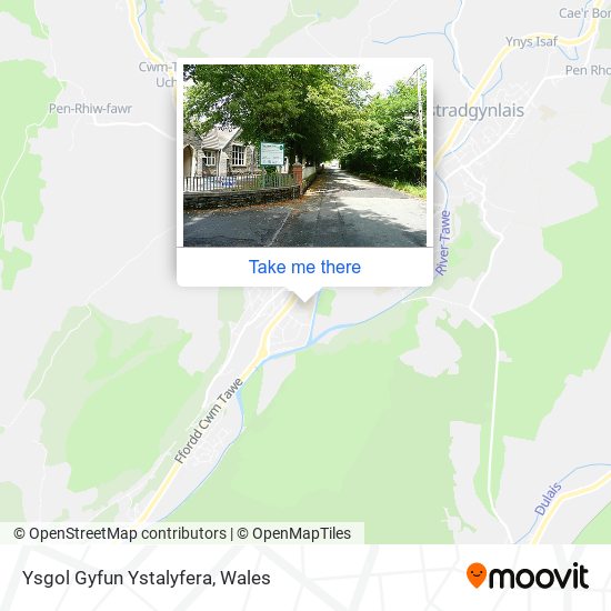 Ysgol Gyfun Ystalyfera map