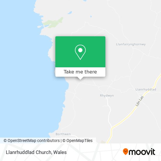 Llanrhuddlad Church map