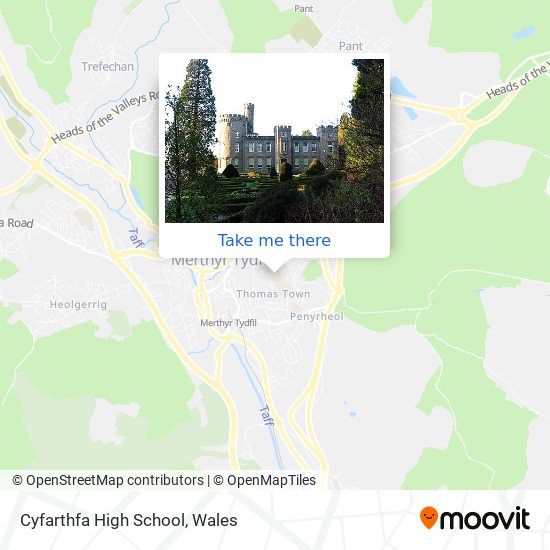 Cyfarthfa High School map