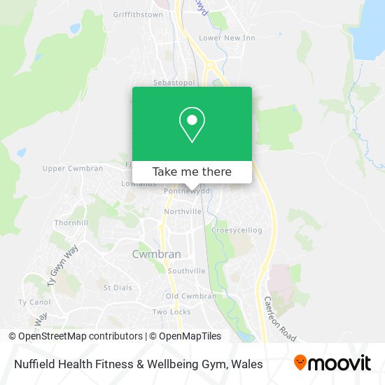 Nuffield Health Fitness & Wellbeing Gym map