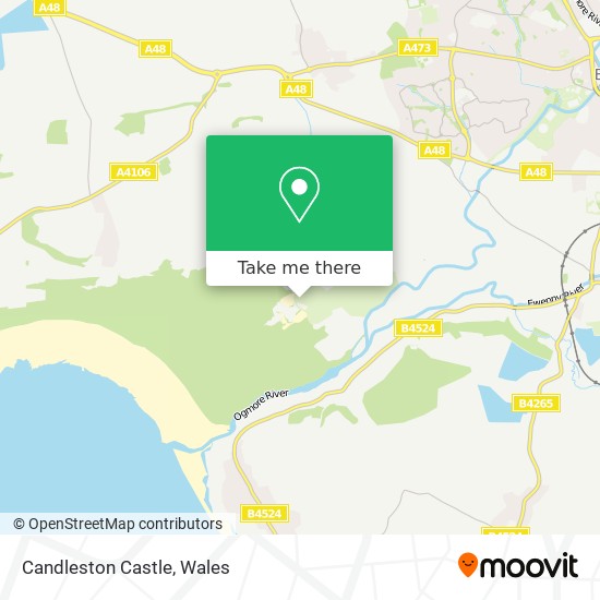 Candleston Castle map