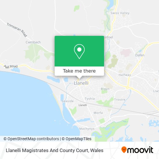 Llanelli Magistrates And County Court map