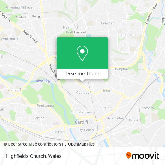 Highfields Church map