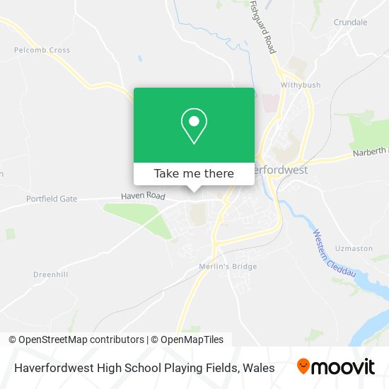 Haverfordwest High School Playing Fields map