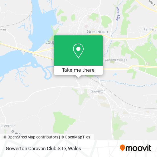 Gowerton Caravan Club Site map