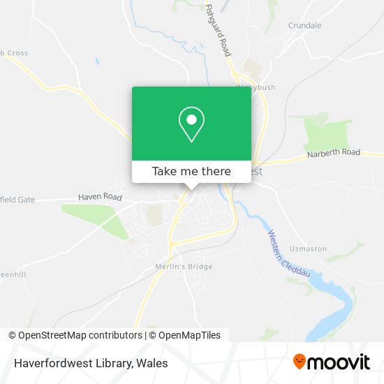 Haverfordwest Library map