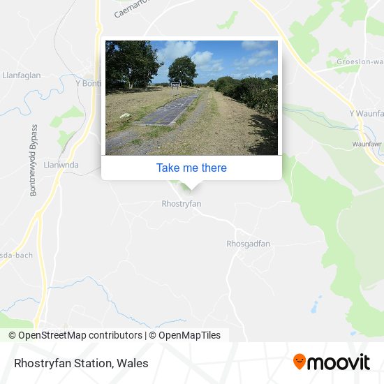 Rhostryfan Station map
