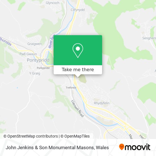 John Jenkins & Son Monumental Masons map