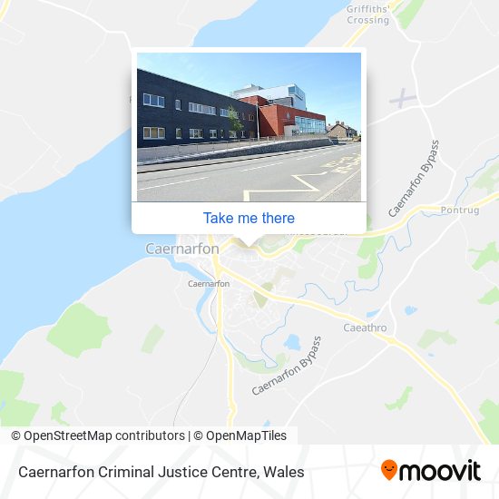 Caernarfon Criminal Justice Centre map