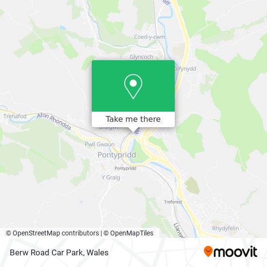 Berw Road Car Park map
