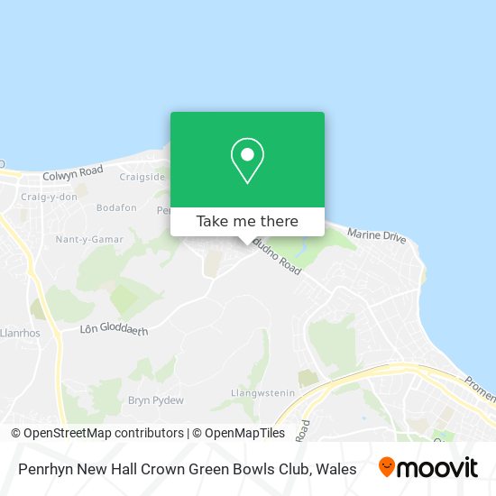 Penrhyn New Hall Crown Green Bowls Club map