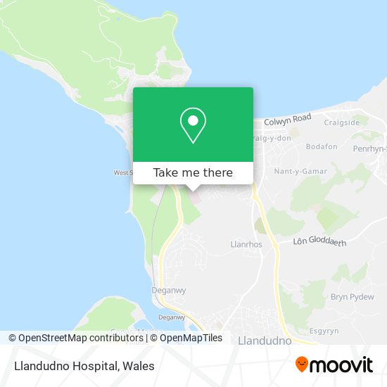 Llandudno Hospital map