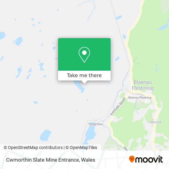 Cwmorthin Slate Mine Entrance map