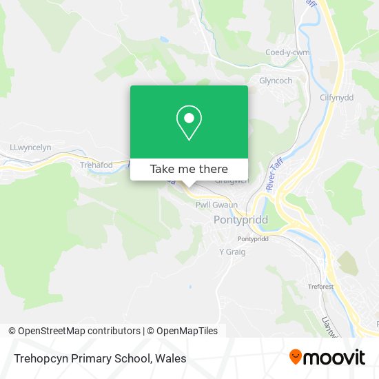 Trehopcyn Primary School map