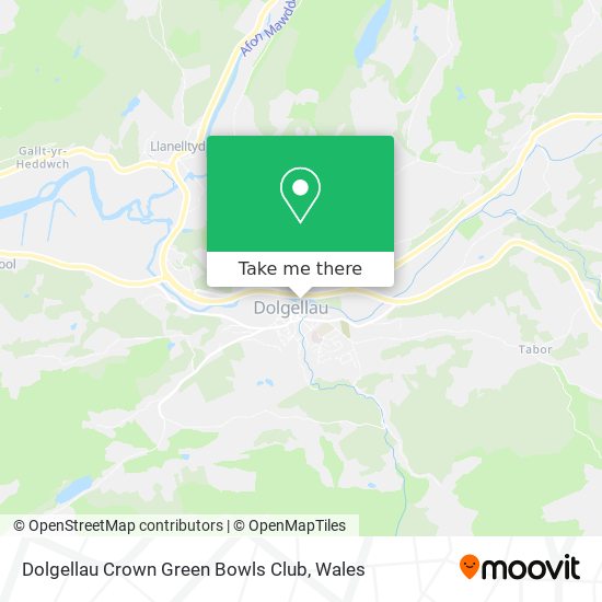 Dolgellau Crown Green Bowls Club map