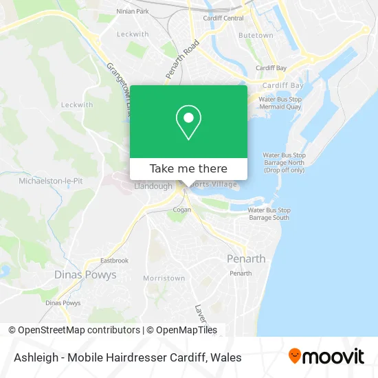 Ashleigh - Mobile Hairdresser Cardiff map