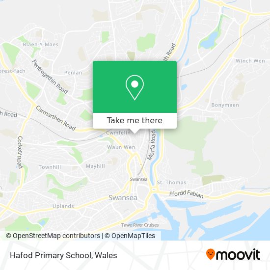 Hafod Primary School map