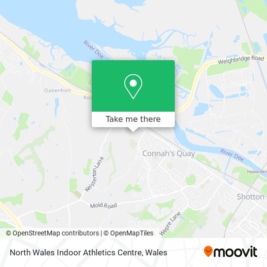 North Wales Indoor Athletics Centre map