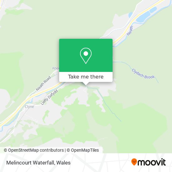 Melincourt Waterfall map