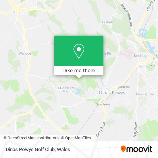 Dinas Powys Golf Club map
