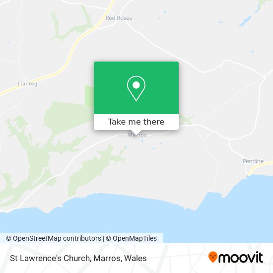 St Lawrence's Church, Marros map