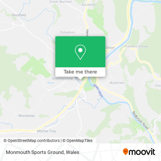 Monmouth Sports Ground map